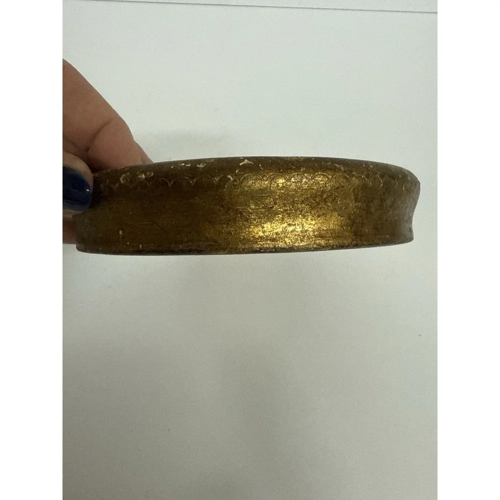 VTG Florentia Gilded Gold Trinket Dish Tray